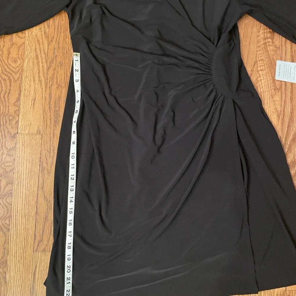 Laundry by Shelli Segal Black V-Neck Sheath Dress Knee Length Women's Size 1X - Picture 8 of 15
